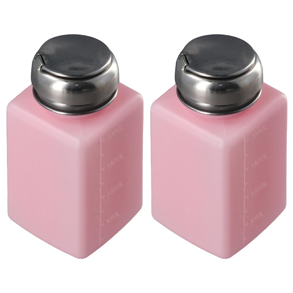

1Pc/2Pcs 200mL Pump Dispenser Blue Pink Push Down Pump Dispenser Dispensing Bottle Nail Art