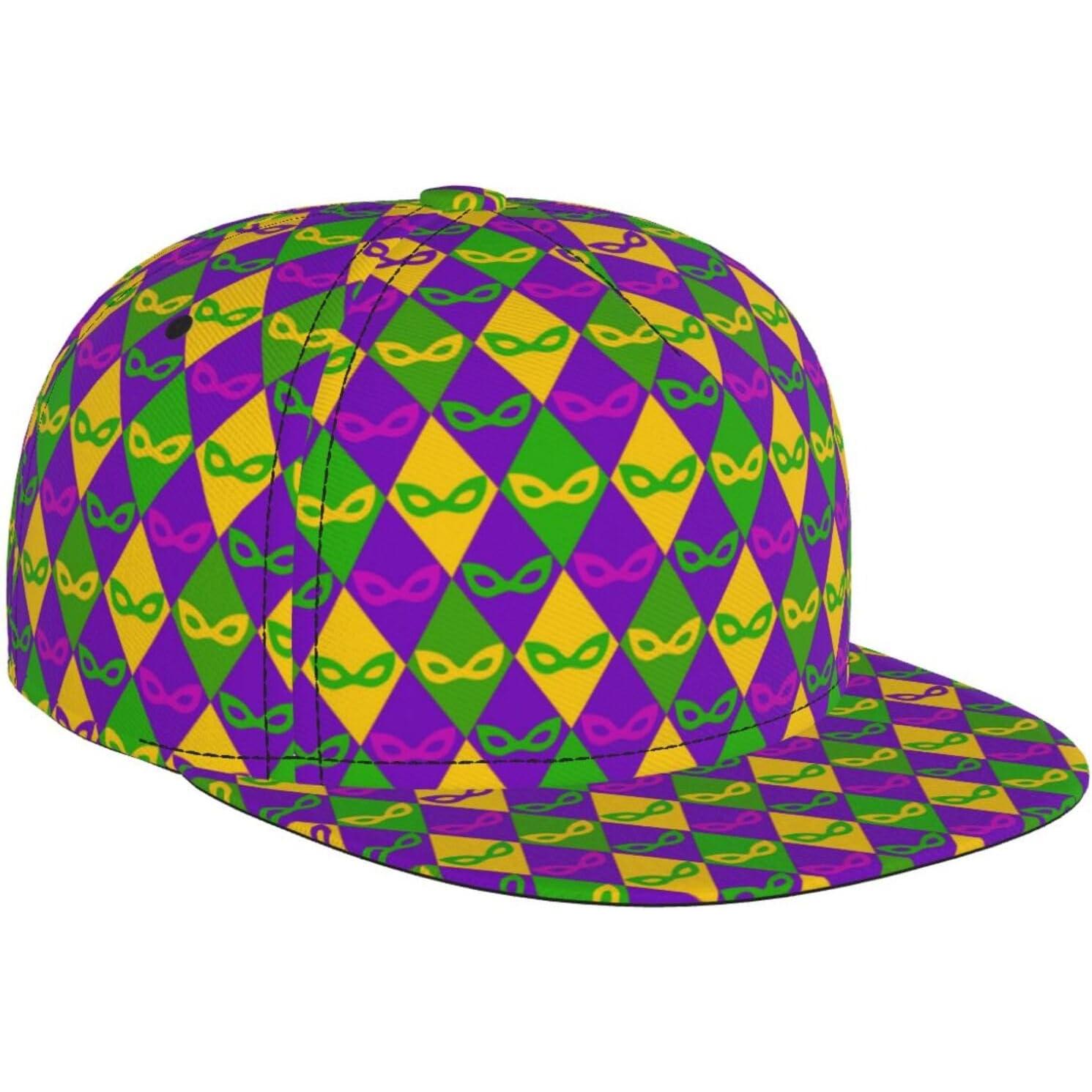 

Mardi Gras Carnival Baseball Cap for Men Women Adjustable Trucker Hat Snapback Sun Dad Cap Lightweight Unisex for Summer Sport One Size