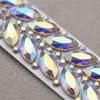 1 Yard Rhinestone Ribbon Hot Melt AB Color Self Adhesive Tape Self Adhesive DIY Craft Hot Fix Rhinestone Garment Accessories