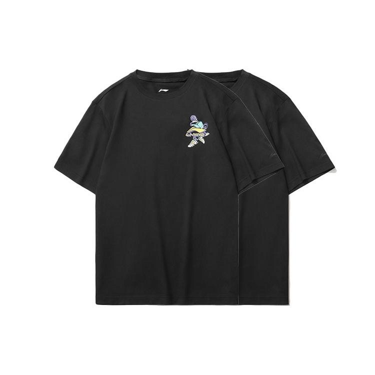 Li-Ning Graphic Loose Fit T-shirt 'Black' Men's AHSR406-2