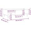 VidaXL Table basse blanc 104x60x35 cm bois d'ingénierie 827084