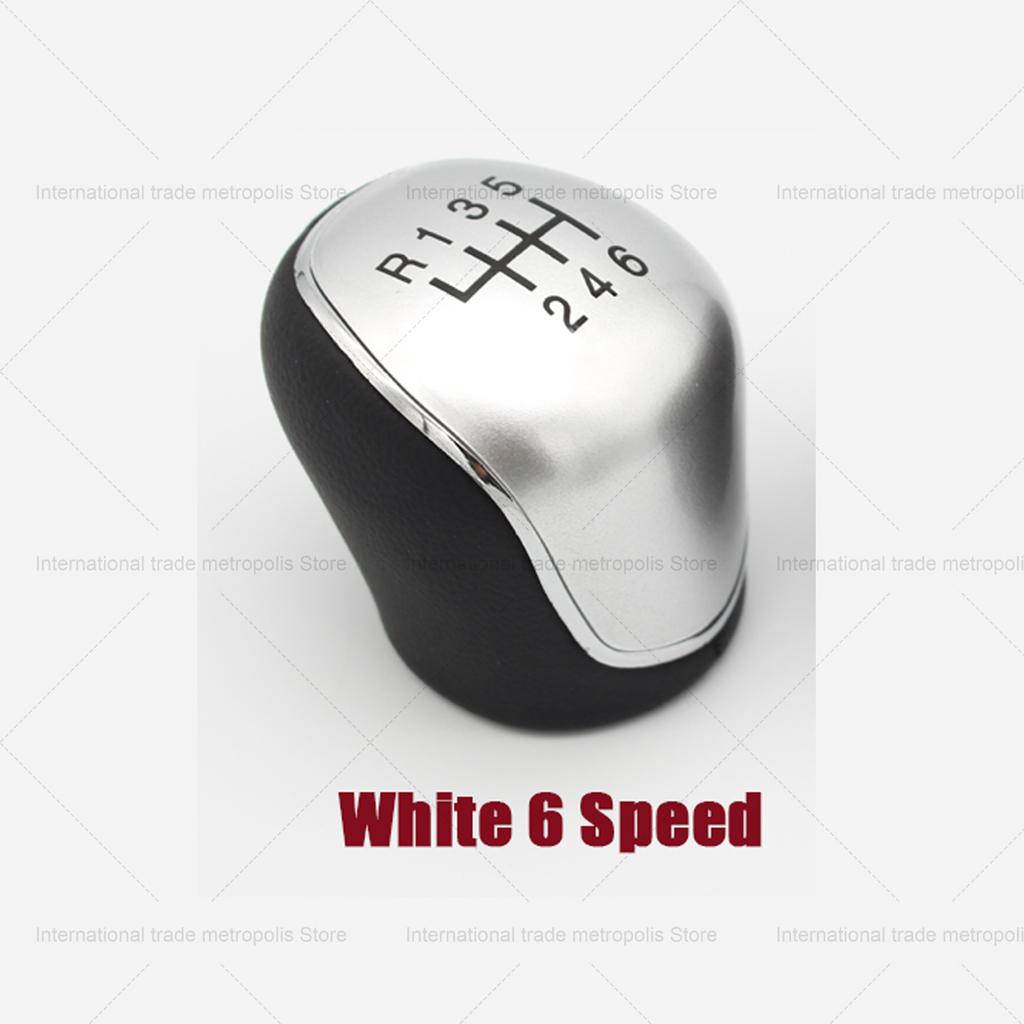 5/6Speed Car Leather Gear Shift Knob for Ford S-Max C-Max Kuga Galaxy Mondeo4 Mk4 Transit Tourneo Connect Focus Auto Accessories