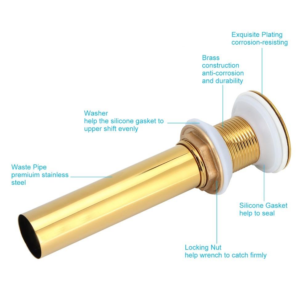 Gold Sink Drain Push Bounce Drain Stopper Anti Clog Basin Drain Stopper Wash Basin