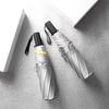 Titanium silver glue three-fold hand open umbrella sunscreen parasol small fresh pocket weather and rain vinyl folding umbrella