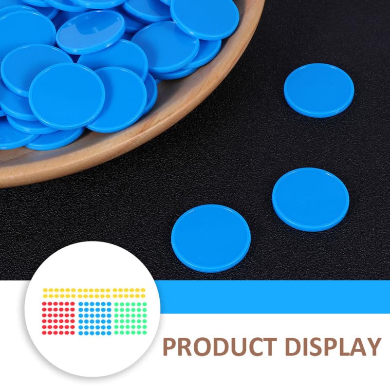 TOYANDONA Counting Chips, Set of 400, 4 Colors, Plastic Marbles, Math Learning, Coins, Counters, Rewards, Tokens, Medals, Numbers, Counting,