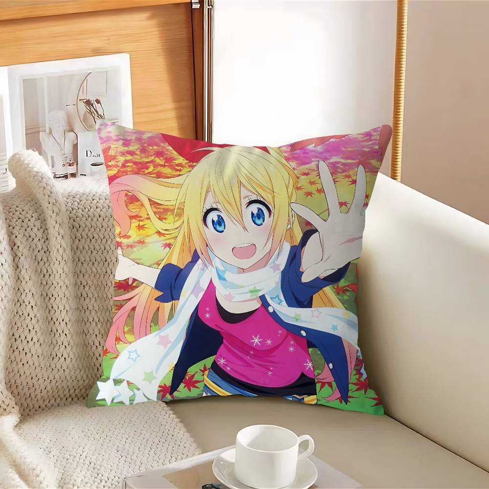 Anime Nisekoi-I Pillow Case Removable Washable Cushion Cover – All-Season Soft Linen