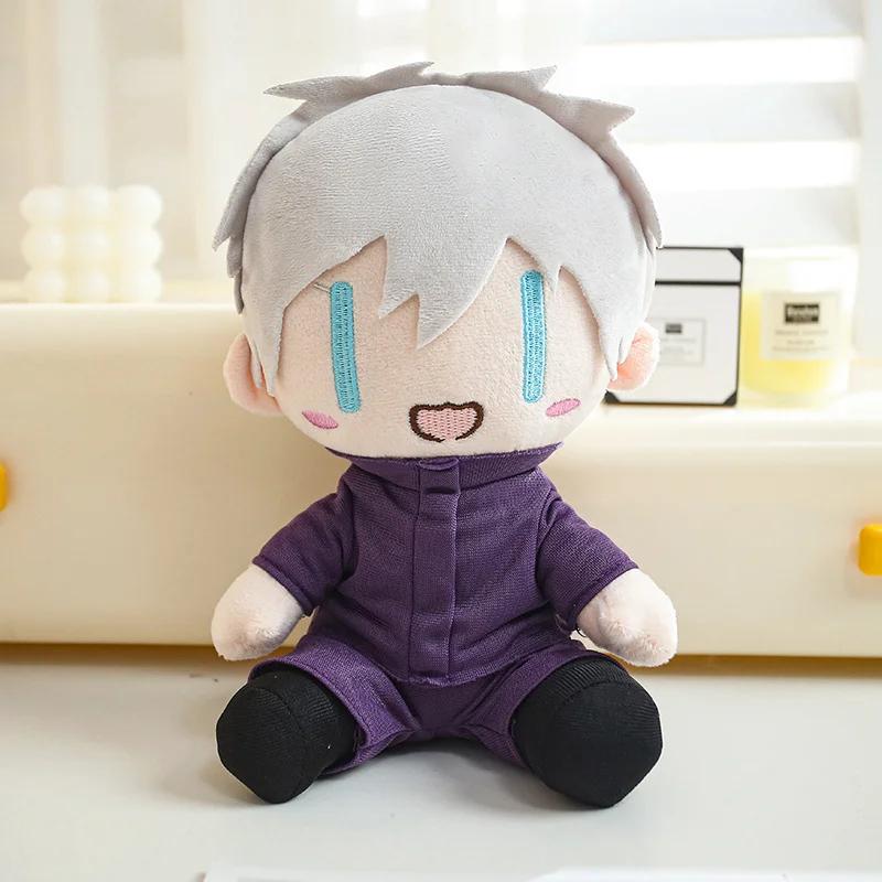 Jujutsu Kaisen Plush Doll Gojo Megumi Toge Three Roles Soft Fluffy Sitting Stuffed Figure Gift For Anime Manga Fans Desk Decor