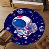 1PC Space Adventure Round Chair Mat Area Rug - Non-Slip, Floor Mat for Office, Bedroom, and Indoor Decor -Gift D1127210
