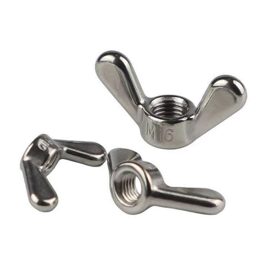 6pcs Steel Anti Corrosion Wing Nuts Outdoor Construction Nuts Heavy Duty Fasteners for Machinery Fixing & Craft Making