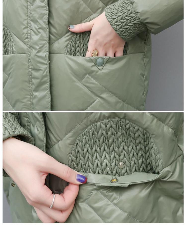 2024 New Winter Women Down Cotton Jacket Warm Loose Fit Fashion Coat Slimming Moms Outerwear