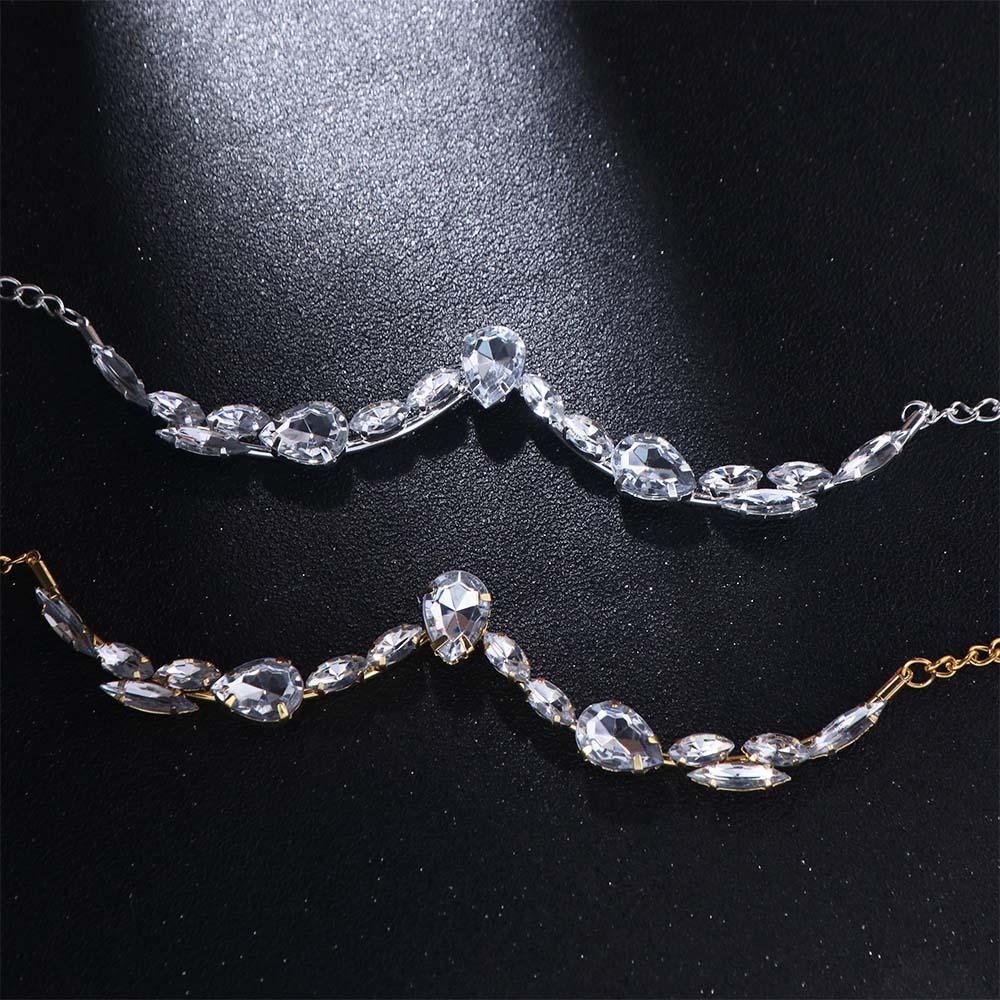 Long Glitter Mask Decoration Shiny Half Frame Glasses Chain Exquisite Rhinestone Face Chain  Gifts