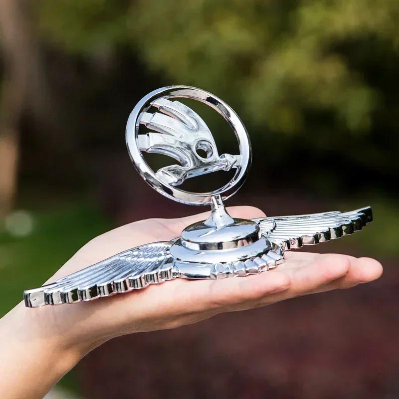 Insignia de Capó Delantero de Aleación para Coche para Skoda Kodiaq Octavia A7 A8 A5 Yeti Fabia 2 Superb 3 Kodiak Rapid Karoq Kamiq Emblema de Estilo