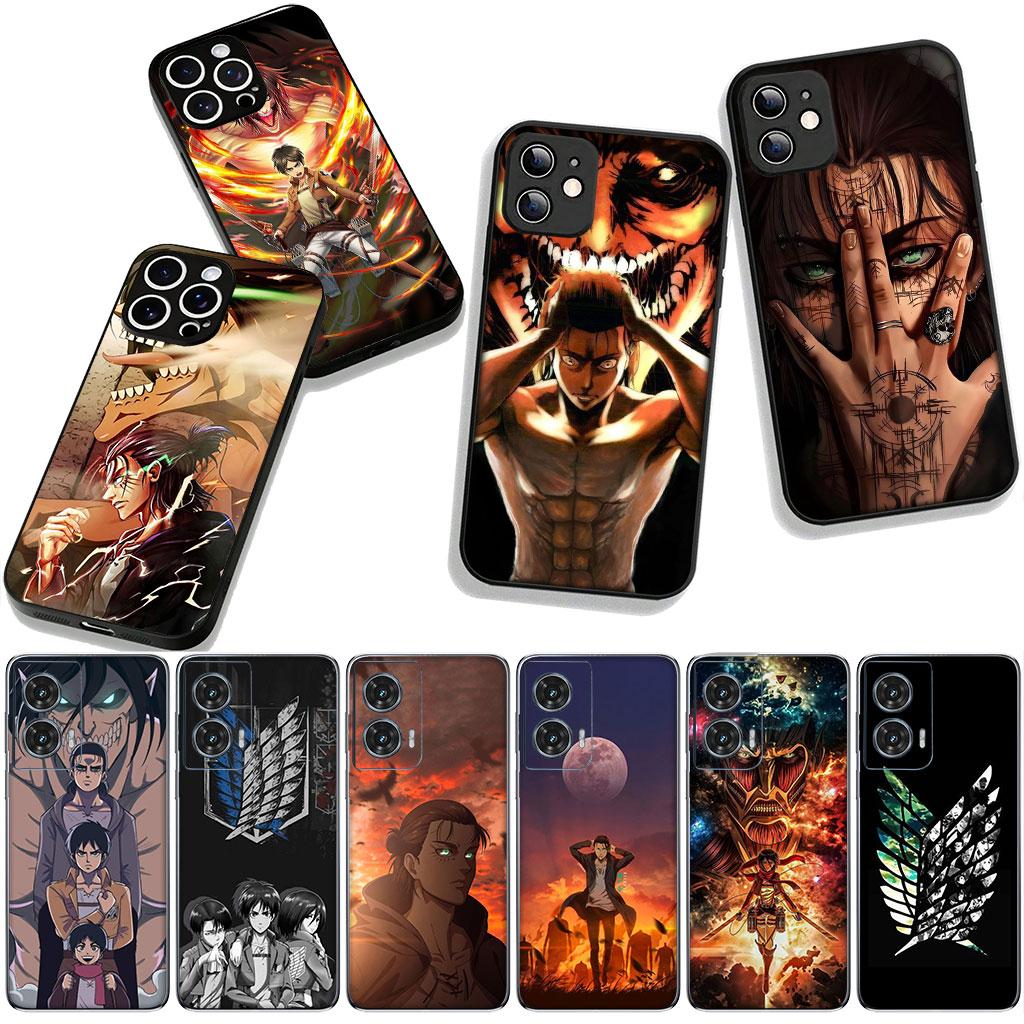 for Motorola Moto G04 G13 G14 G22 G23 G20 G32 G34 G35 G64 G82 G84 G53 G60 G72 E14 E15 E13 Case Eren Jaeger Attack Levi On Titan