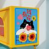 Self-Adhesive Cat Scratcher Anti-Scratching Wear Resistant Sisal Scratching Board Cartoon Pattern Wall Mount Cat Carpet