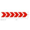12Pcs/Set Car Reflective Sticker Arrows Pattern Warning Decals For Motorcycle Auto Tail Bar Bumper Safety Car Decor Accessories