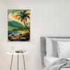 Vintage Hawaii Kailua Kona Tin Metal Wall Art 8x12 Inch Retro Sign Bar Cafe Decor