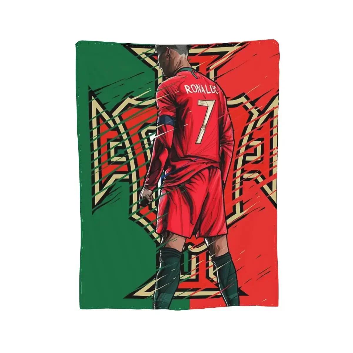

CR7 Cristiano Ronaldo Blankets Soft Warm Flannel Throw Blanket Bedding for Bed Living room Picnic Travel Home Sofa 80x60in
