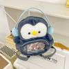 Penguin Cartoon Theme Plush Backpack Outdoor Large Capacity Itabag Transparent