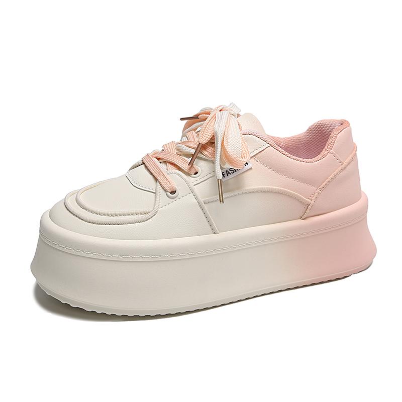 Женская дизайнерская обувь осенние новые трендовые градиентные модные женские кроссовки с увеличенной толстой подошвой женская повседневная спортивная обувь 35 2919₽