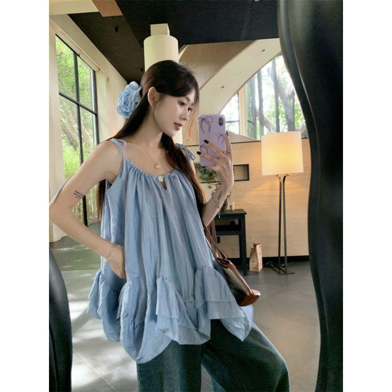 Fresh Seaside Vacation Style Gentle Camisole