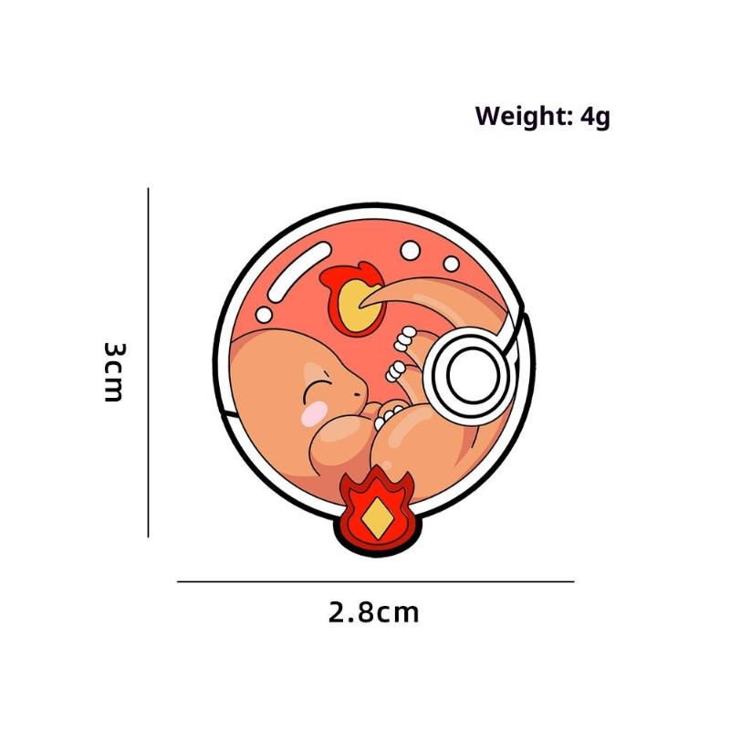 4Pcs Pokemon Enamel Pins Set Pikachu Charmander Play Poké Ball Brooch Cute Lapel Cosplay Badges Cartoon Jewelry Accessories