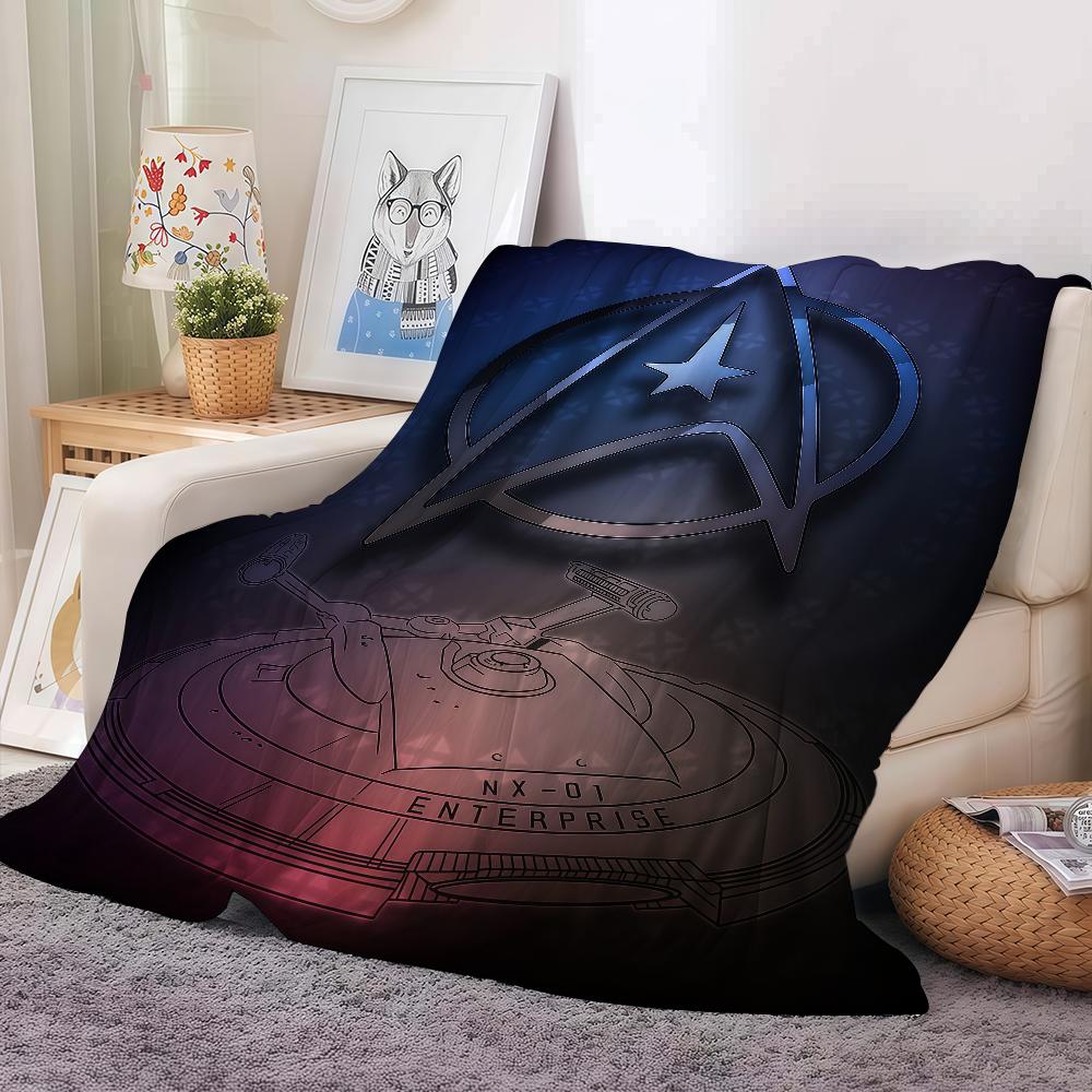 Movie S-Star T-Trek Logo Blanket Warm And Soft Suitable For Bedroom Living Room Sofa Bed Office Travel Camping