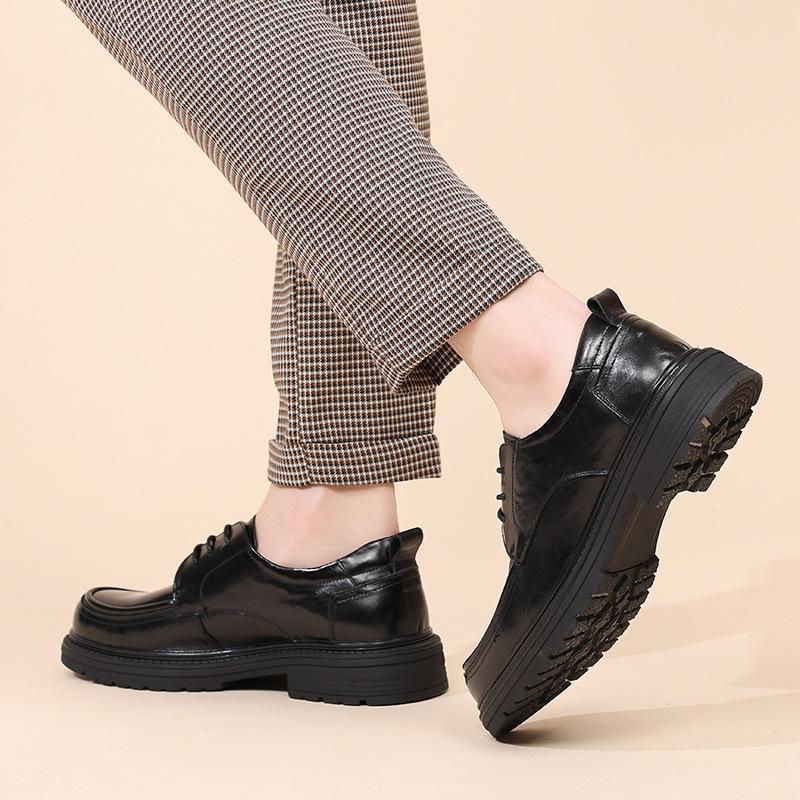 New Men's Shoes 2025 Autumn New Leather Derby Shoes Men's Business Dress Leather Shoes Wedding Shoes Groom Shoes