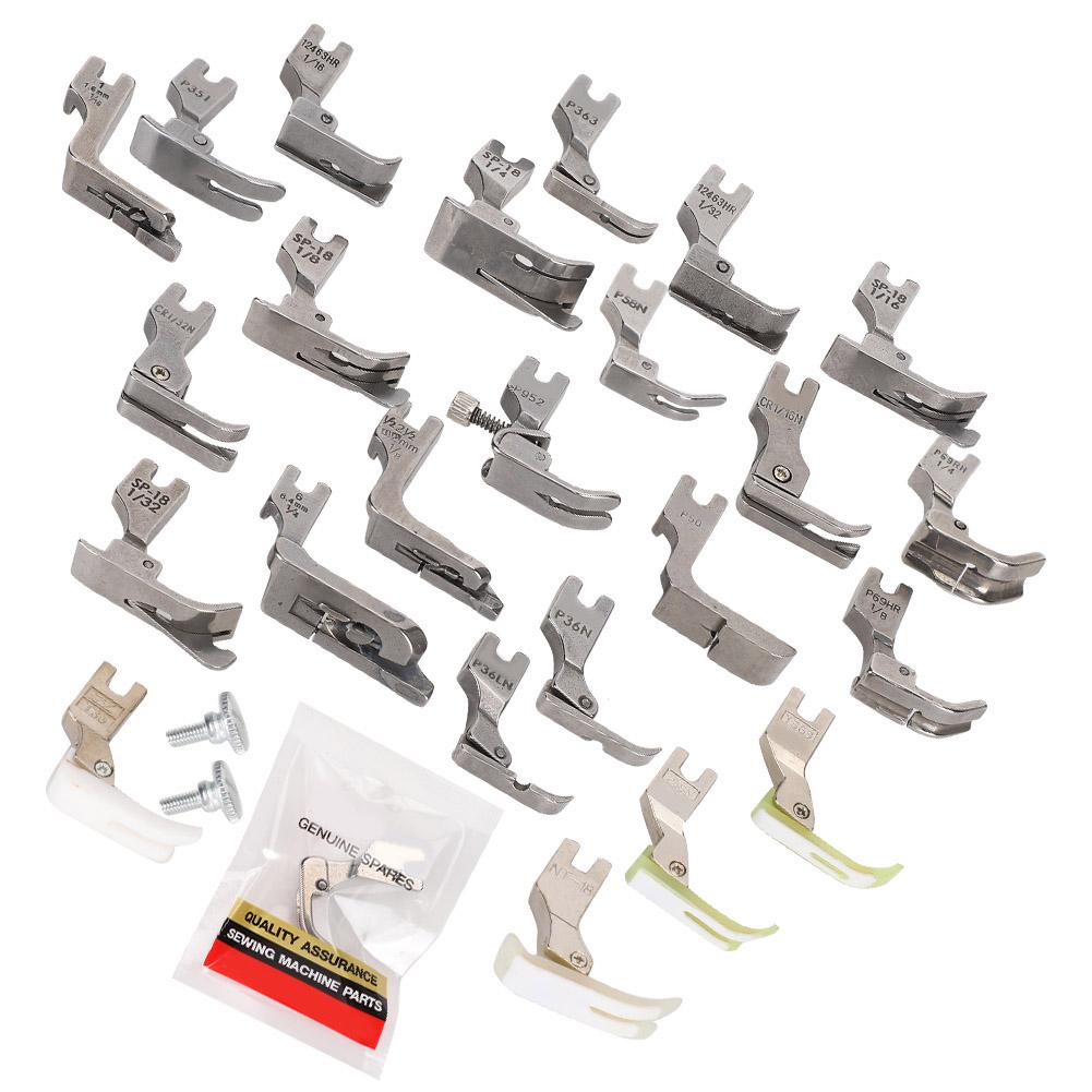 25dílná sada přítlačných patek pro šicí stroje, průmyslové, různé specifikace, příslušenství