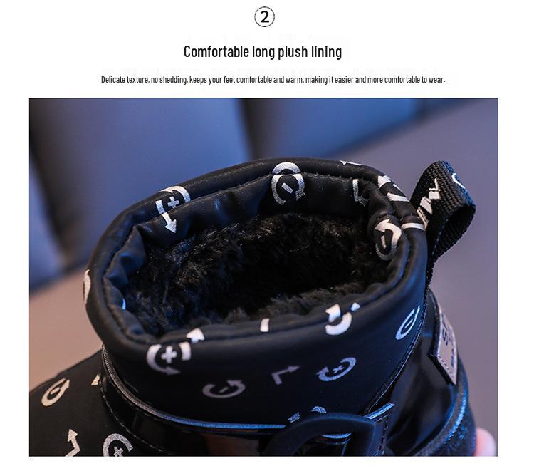 Winterstiefel für Kinder: Abriebfeste, Dicke, Warme, Rutschfeste Modestiefel mit Zusätzlichem Fleece für Jungen und Mädchen