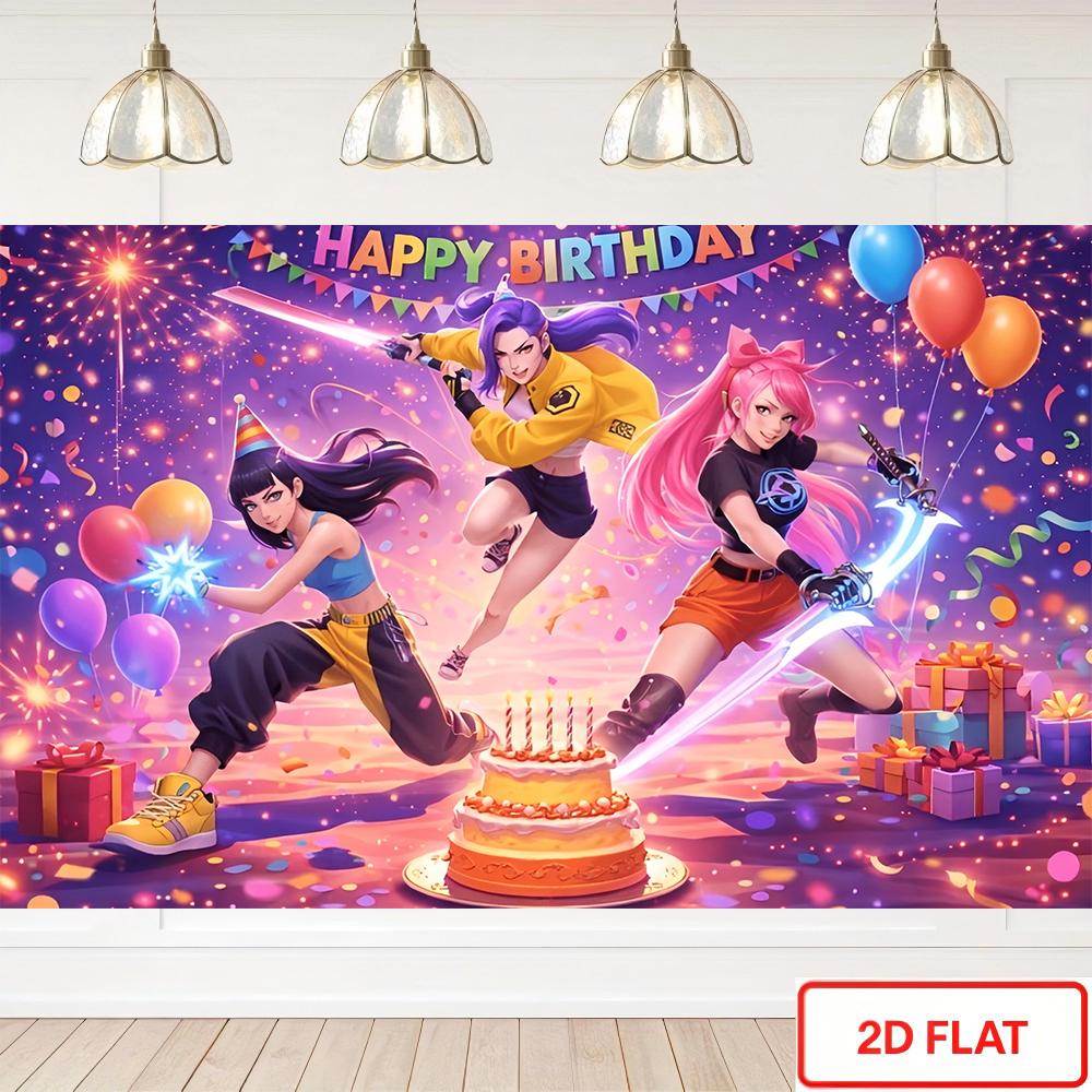 1pc dynamic birthday background banner suitable for birthday celebrations anniversaries family gatherings theme parties