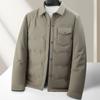 Men's Luxury White Duck Down Jacket - 2026 Autumn/Winter, Warm Thickened Business Shirt Style Coat, Trendy & Lightweight.