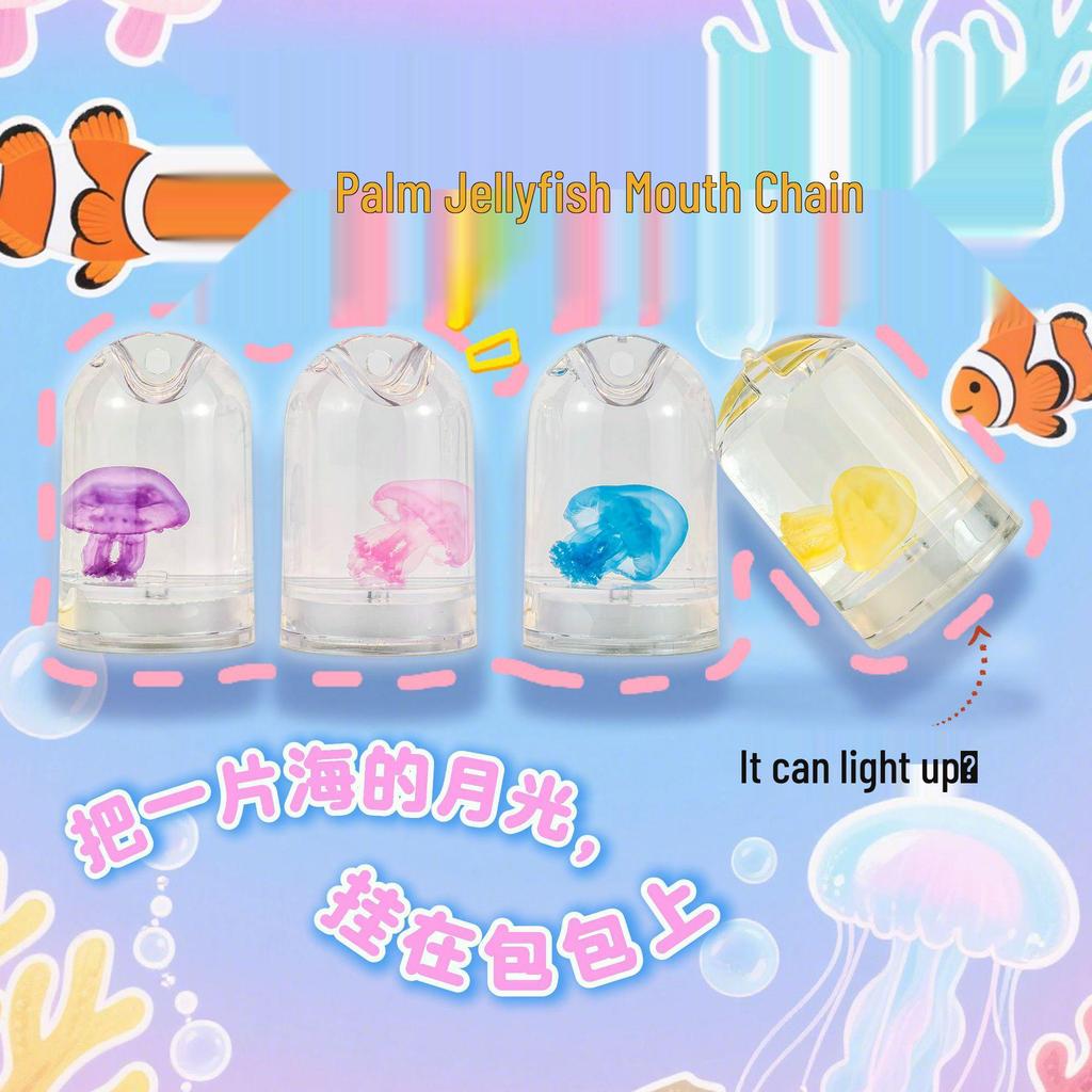 Quallen-Wunschflaschen-Anhänger der zweiten Generation - Funkelndes Meeresexemplar