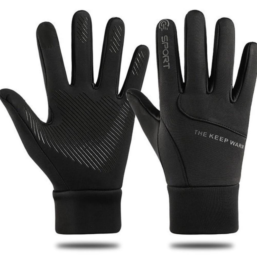 Plush Winter Gloves Touchable Screen Driving Mittens New Skiing Gloves Men