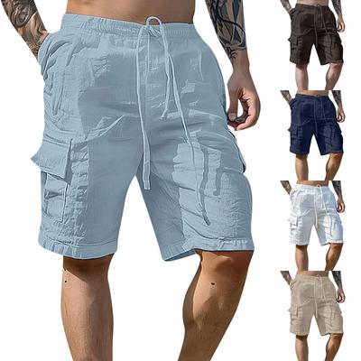 Men's Sports Cotton Casual Loose Shorts Casual Pajamas Pocket Jogging Shorts Pants