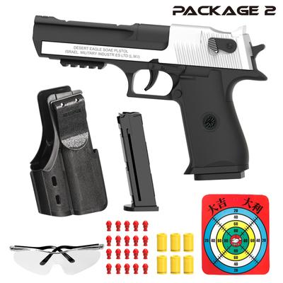 Černá automatická vyhazovač nábojnic Desert Eagle hračka vzduchovka měkká kulka kontinuální palba dětská střelecká zbraň