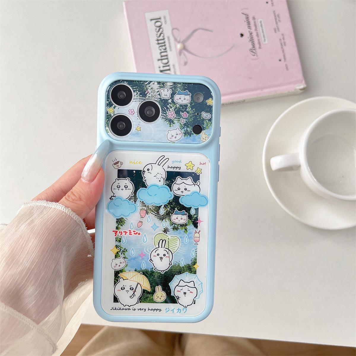 

Cartoon Usagi iPhone 15/16/17 ProMax Anti-Drop Case with Big Window iPhone 15