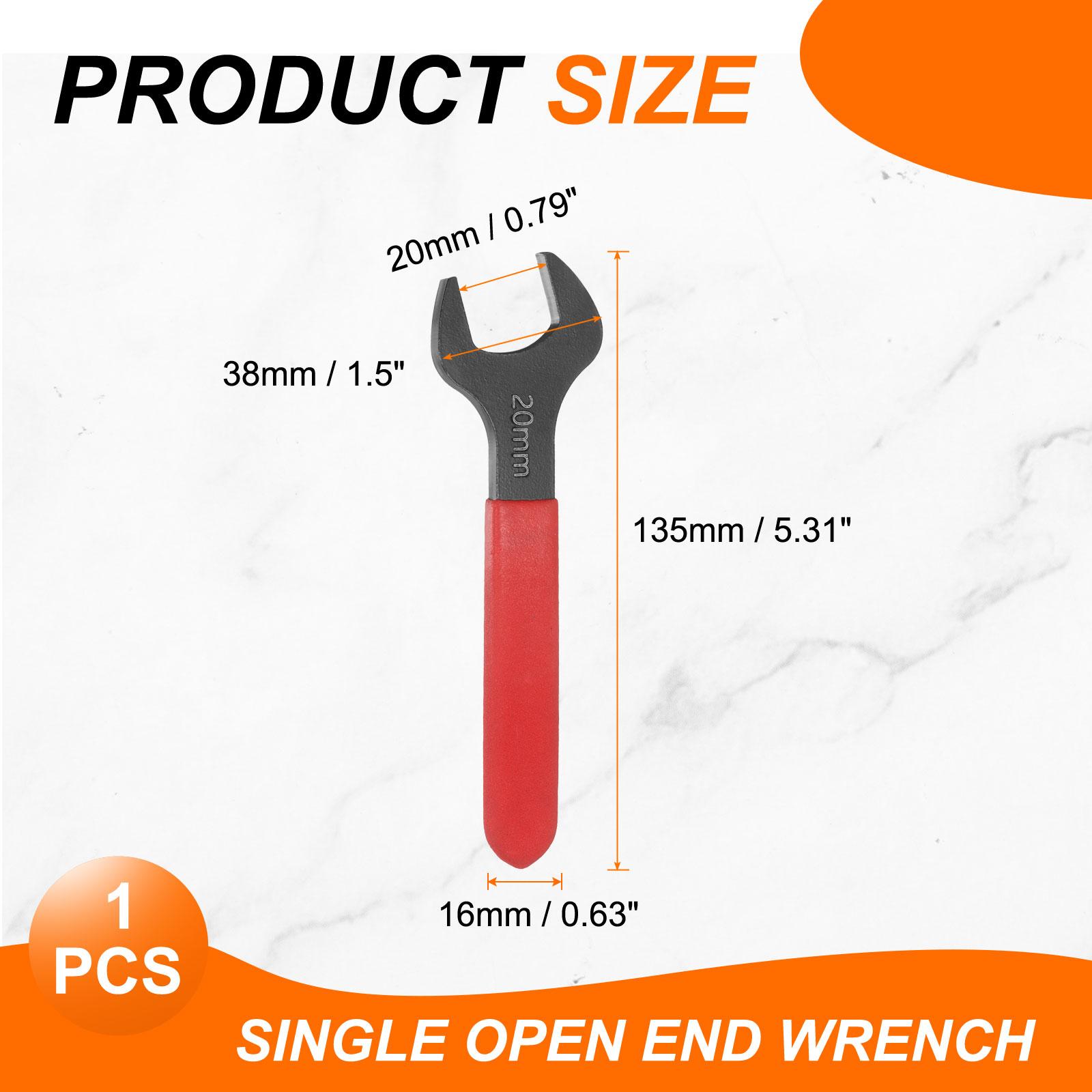 

Uxcell Single Open End Wrench 7mm-20mm Metric 15 Degree Offset Angle U-Shaped Spanner Flat Head BlackeningWrench for Auto Repair