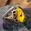 Mens 2023 Red Emerald Inlaid Ring Turkey Retro Domineering Personality Ring To Attend The Banquet Highquality Jewelry