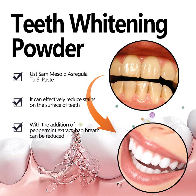 

EELHOE teeth whitening powder oral cleaning and care improves teeth yellowing and stains, freshens breath one size
