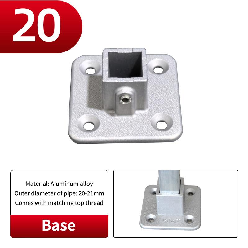 20x20mm Čtvercová trubka Třícestný 25x25mm 30x30mm Hliníková slitina Koleno Spojka Příslušenství Pevný spoj trubky