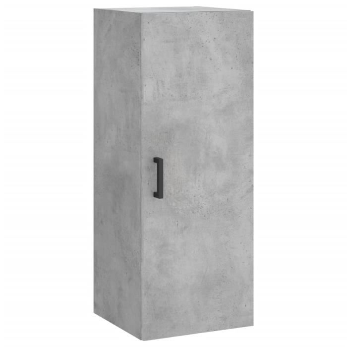 VidaXL Armoire murale gris béton 34,5x34x90 cm 828856