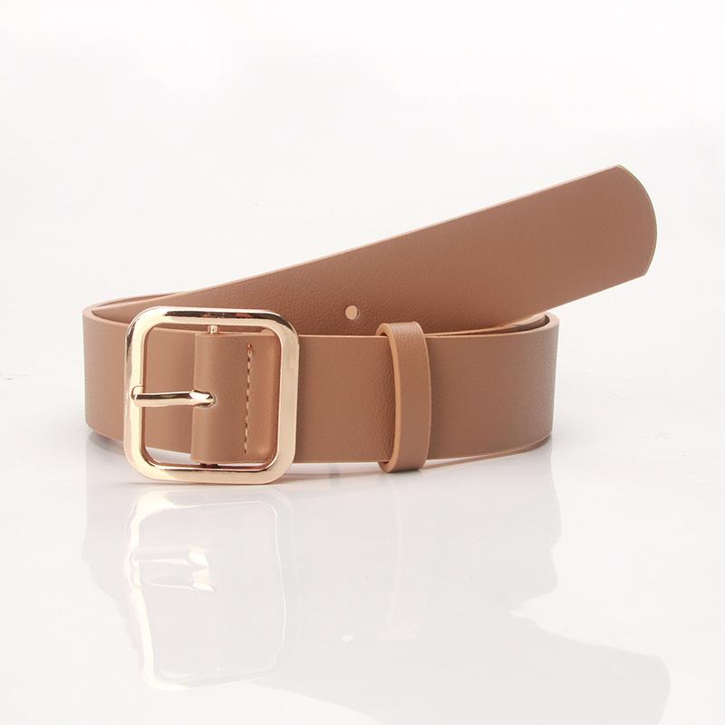 This New Korean-style Women's Belt Is Retro, Simple and Versatile. It Features A Square Buckle and Pu Leather, Making It A Popular Belt for Women