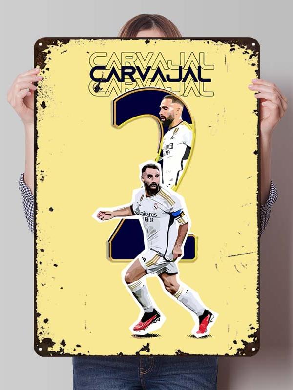Dani Carvajal Metal Posters Customizable Sign Decor for Room Decoration Football Player Tin Signs for Home Wall Art Decoration