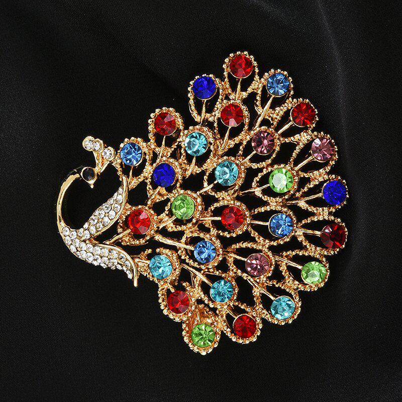 High-End Korean Alloy Scarf Buckle with Diamond, Pearl, and Brooch Pin Accessories