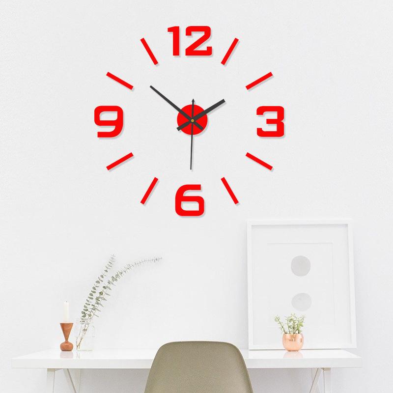 Modern Minimalist, Hole-free, Creative Luminous Clock, Acrylic Living Room Wall Clock, Bedroom Wall Clock, DIY Wall-mounted Clock