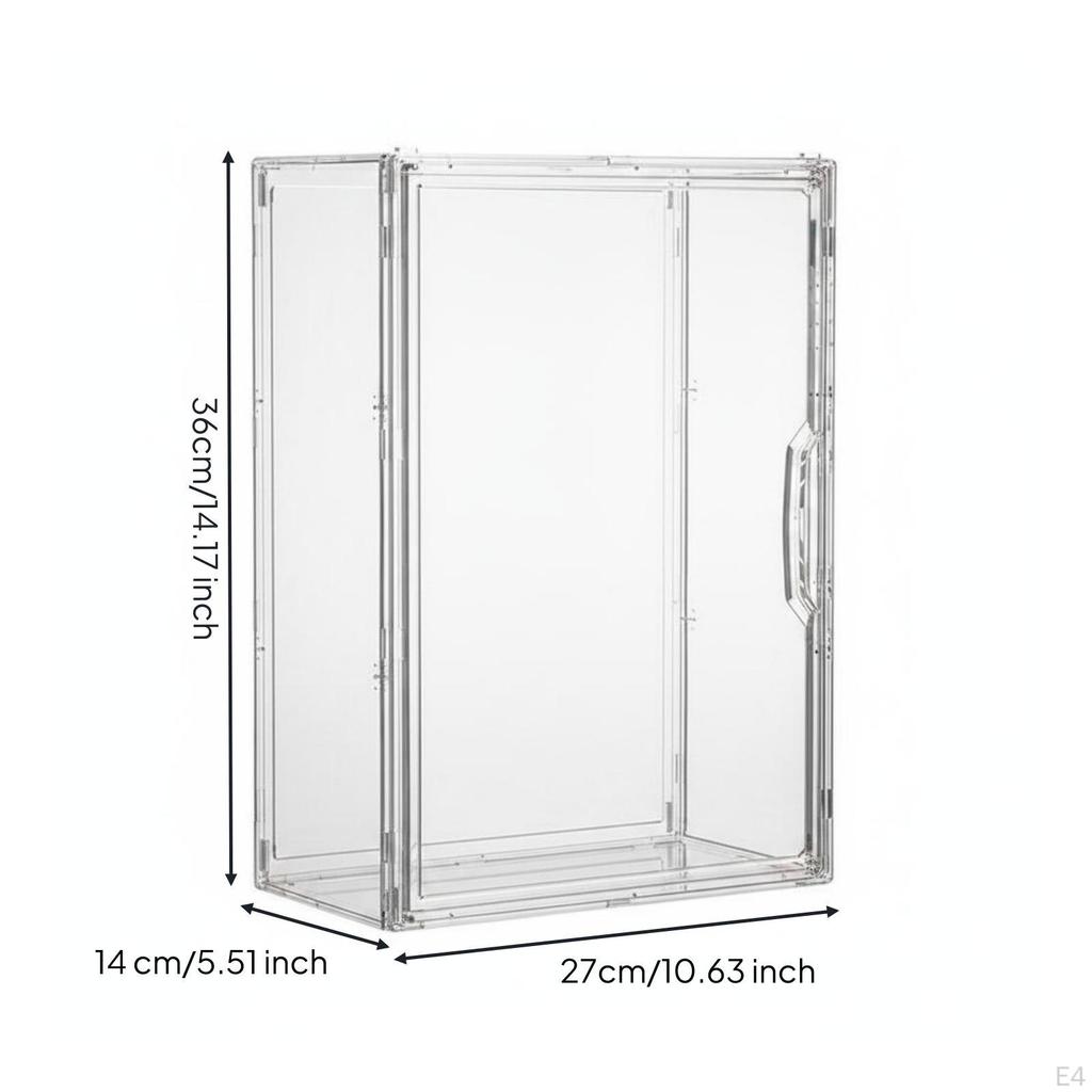 Transparent Handbag Display Case Stackable Clear Acrylic Bag Box for Closet, Wardrobe, Bedroom