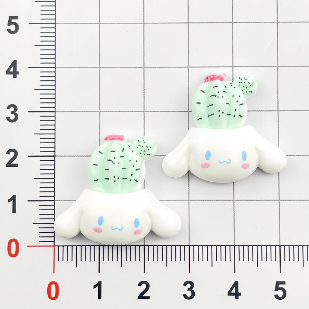 Sanrio Cartoon Resin Accessories: DIY Bead Box, Phone Case String, Bag, Potted Plant, and Refrigerator Magnet Decoration