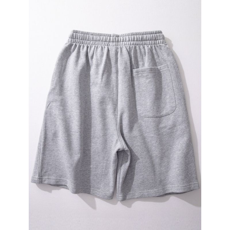 Men Pure Cotton Shorts Summer Thin Pure Cotton Breathable Sweatpants Trendy Loose Straight-leg Athleisure Cropped Pants for Men