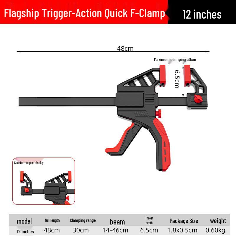 Heavy-Duty Right Angle Woodworking F-Clamp Tool Set