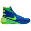 Nike Hyperdunk 2015 Shock Absorbers Slip Resistant High top Basketball Shoes Unisex Blue Green Asian Version Sneakers 749562-473